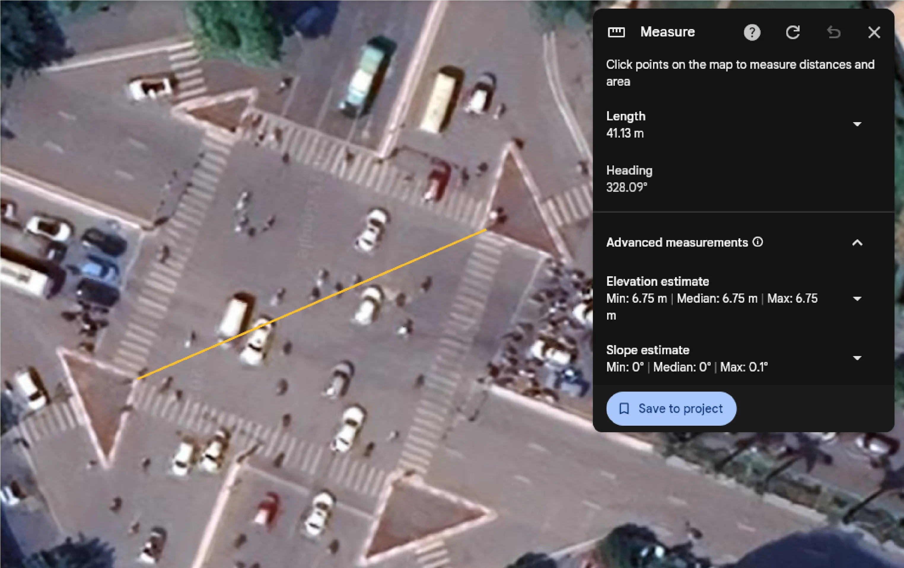 Google Earth distance 119NH