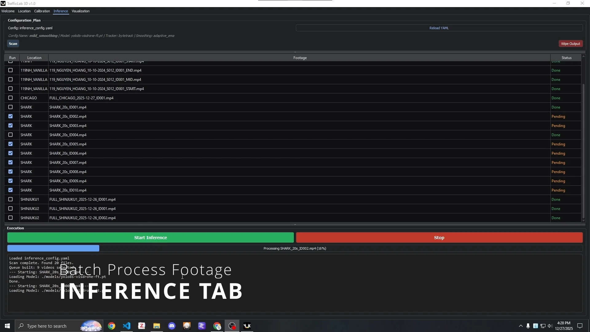 Inference tab