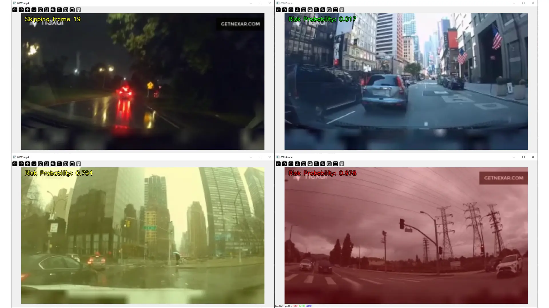 Traffic Collision Anticipation with Continuous Sliding Window Risk Prediction
